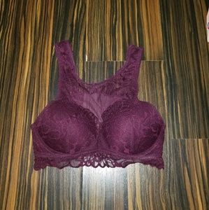 Maroon Lace Bralette